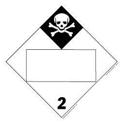 D.O.T. 4-digit placards - class 2 gases tagboard Packaged-25