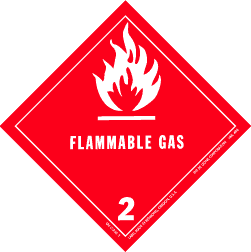 I.A.T.A Dangerous Goods Regulations - class 2 gases 4" x 4" 500/RL