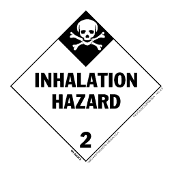 Label 4x4 Inhalation Hazard Gasses Class 2 500/RL RD29362