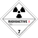 I.A.T.A. Dangerous Goods Labels - class 7 radioactive 4" x 4" 500/RL