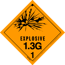 Hazardous Material Explosive Labels 4" x 4" 500/RL