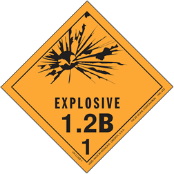 Hazardous Material Explosive Labels 4" x 4" 500/RL