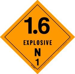 Hazardous Material Explosive Labels 4" x 4" 500/RL