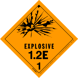 Hazardous Material Explosive Labels 4" x 4" 500/RL