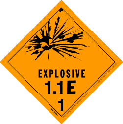 Hazardous Material Explosive Labels 4" x 4" 500/RL