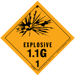 Hazardous Material Explosive Labels 4" x 4" 500/RL