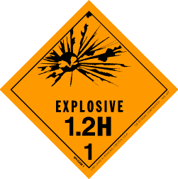 Hazardous Material Explosive Labels 4" x 4" 500/RL