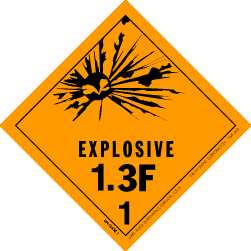 Hazardous Material Explosive Labels 4" x 4" 500/RL