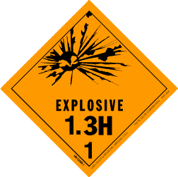 Hazardous Material Explosive Labels 4" x 4" 500/RL