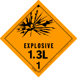 Hazardous Material Explosive Labels 4" x 4" 500/RL