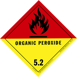 Hazardous Material Labels - class 5 oxidizer & organic peroxide 4" x 4" (vinyl) hml503 
		
		 500/RL