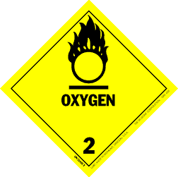 Hazardous Material Labels - class 2 gases 4" x 4" (vinyl) 500/RL