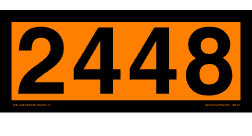 D.O.T. placards - misc - 4 - digit orange panels removable Packaged-25