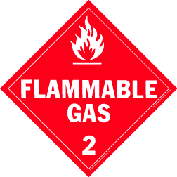 Hazardous Materials Placards- - class 2 gases tagboard Packaged-25