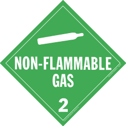 Hazardous Materials Placards- - class 2 gases tagboard Packaged-25