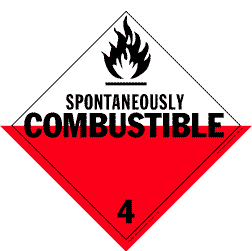 Hazardous Materials Placards - class 4 flammable solids tagboard Packaged-25