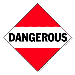 Hazardous Materials Placards - dangerous for mixed loads tagboard Packaged-25