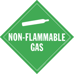 Subsidiary Risk Placards - class 2 gases tagboard Packaged-25