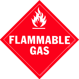 Subsidiary Risk Placards - class 2 gases tagboard Packaged-25