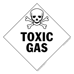 Subsidiary Risk Placards - class 2 gases tagboard Packaged-25