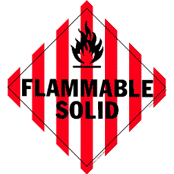 Subsidiary Risk Placards - class 4 flammable solids tagboard Packaged-25
