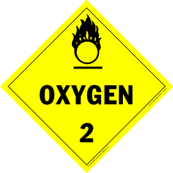 Hazardous Materials Placards- - class 2 gases vinyl Packaged-25