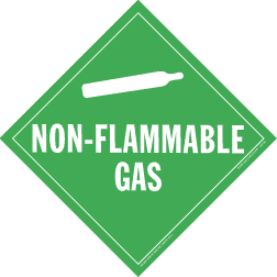 Subsidiary Risk Placards - class 2 gases vinyl Packaged-25