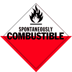 Subsidiary Risk Placards - class 4 flammable solids vinyl Packaged-25