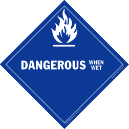 Subsidiary Risk Placards - class 4 flammable solids vinyl Packaged-25