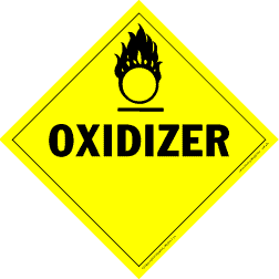 Subsidiary Risk Placards - class 5 oxidizer & organic peroxide vinyl Packaged-25