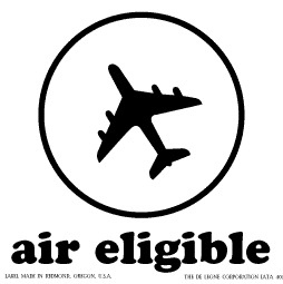 I.A.T.A Dangerous Goods Regulations - air eligibility markings 4" x 4" (vinyl) 500/RL
