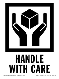 Label 3x4 "Handle with Care" IPM-302 500/RL