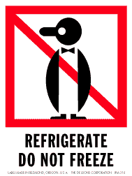 Label 3x4 Refrigerate Do Not Freeze 500/RL