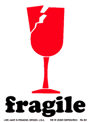Label 4x6 'Fragile' 500/RL
