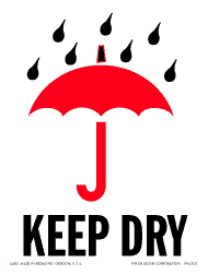 Label 4x6 Keep Dry Red on White 500/RL