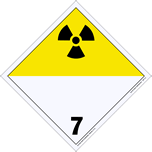 International Wordless Placards - class 7 radioactive tagboard Packaged-25