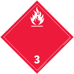 International Wordless Placards - class 3 flammable liquids vinyl Packaged-25