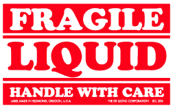 Fragile Labels 2½" x 4" 500/RL