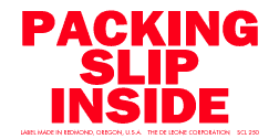 Label 2x4 "Packing Slip Inside" P/N:13741 500/RL