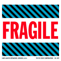 Label 4x4 'Fragile' 500/RL
