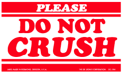 Label 3x5 Please Do No Crush 500/RL
