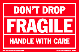 Label 4x6 Fragile Do Not Drop Handle w/Care 500/RL
