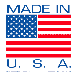 Made in USA Labels 1"" x 1"" 1000/RL