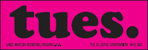 Label 1x3 "Tues" Pink 500/RL
