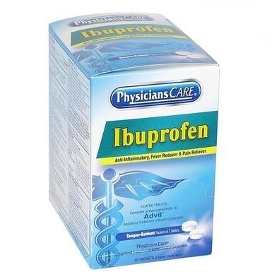 Ibuprofen Medication, 200mg, Two-Pill Packets