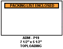 Envelope 7.5x5.5 "Packing List" Orange 1000/CS