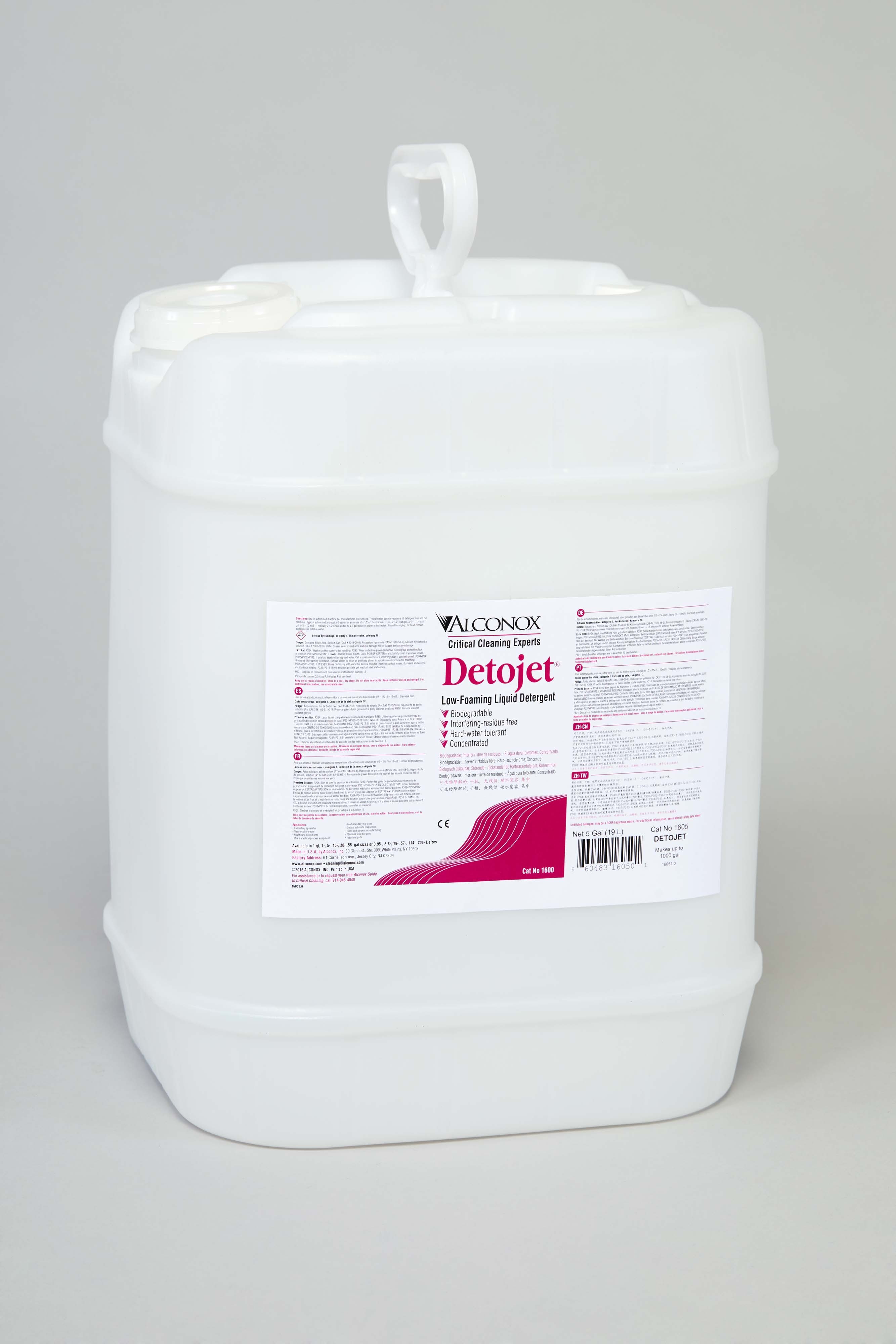 Detojet Low Foaming Liquid Detergent - 5 gal.