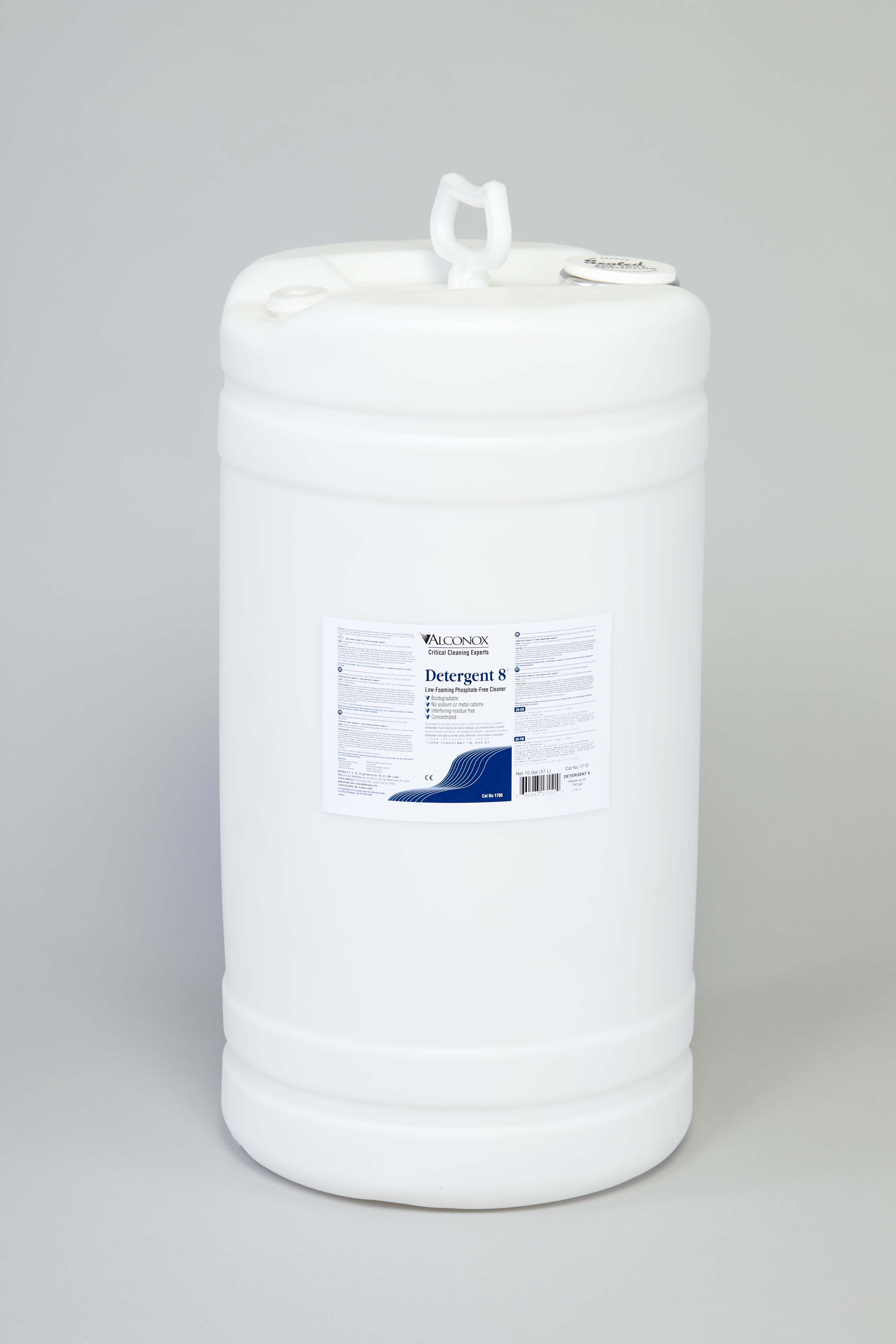 Detergent 8 Low-Foaming Ion-Free Liquid Detergent - 15 gal.