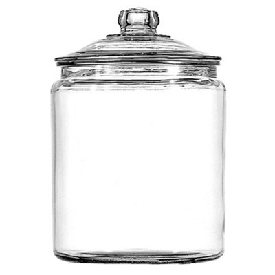 Heritage Hill Glass Jar with Lid, 1 Gallon, Clear, Glass Lid