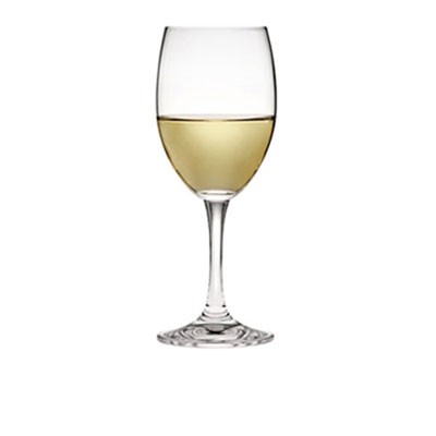 Glass Stemware, Florentine White Wine Glass, 8 1/2 oz, Clear